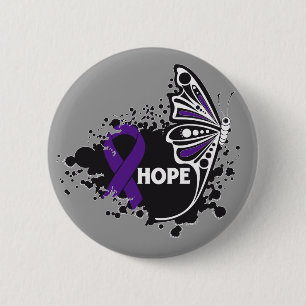 Badge Rond 5 Cm Papillon de lupus d'espoir