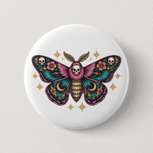 Badge Rond 5 Cm Papillon de nuit