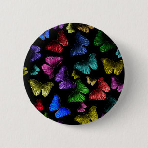 Badge Rond 5 Cm Papillon de papillon