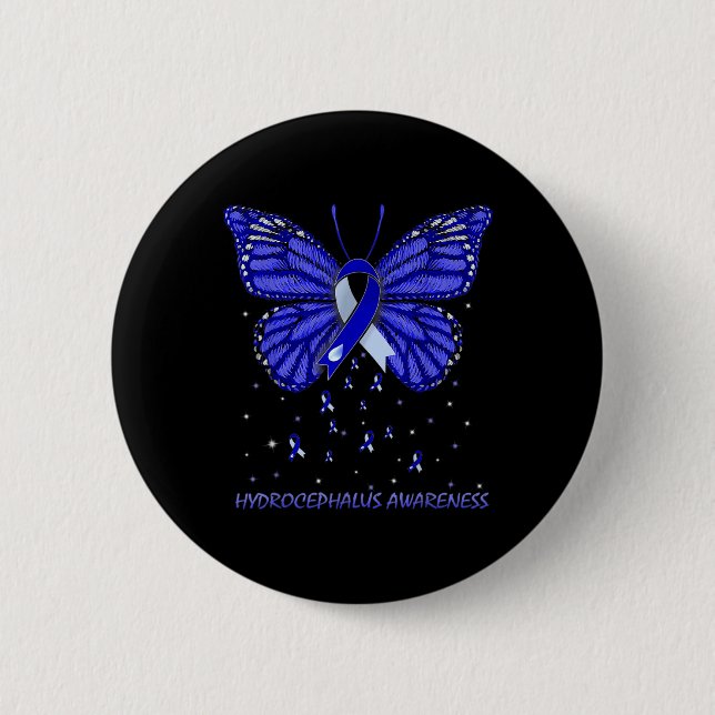 Badge Rond 5 Cm Papillon de sensibilisation (Devant)