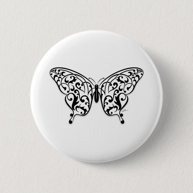 Badge Rond 5 Cm Papillon_Design (Devant)