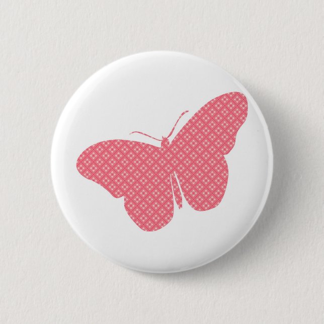 Badge Rond 5 Cm Papillon féminin mignon (Devant)