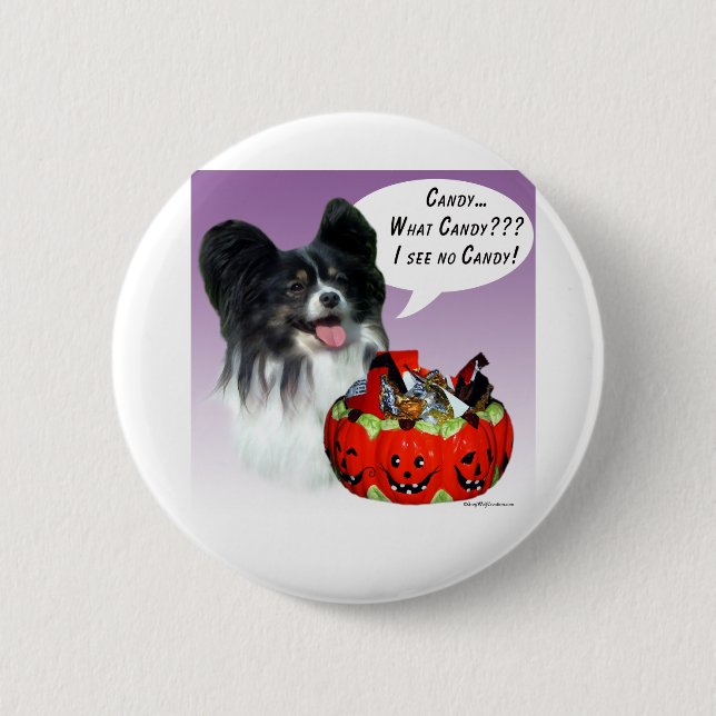 Badge Rond 5 Cm Papillon Halloween Candy (Devant)