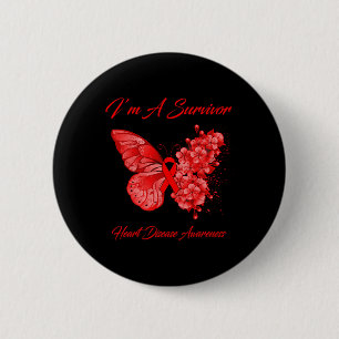 Badge Rond 5 Cm Papillon Je suis un survivant Sensibilisation aux