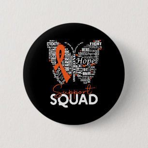 Badge Rond 5 Cm Papillon Leucémie Cancer du Sang Sensibilisation S
