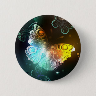 Badge Rond 5 Cm Papillon lumineux et papillons de nuit