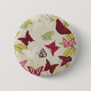 Badge Rond 5 Cm Papillon - modèle de personnaliser