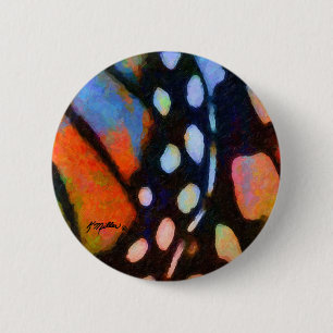 Badge Rond 5 Cm Papillon monarque