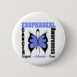 Badge Rond 5 Cm Papillon oesophagien de conscience de Cancer