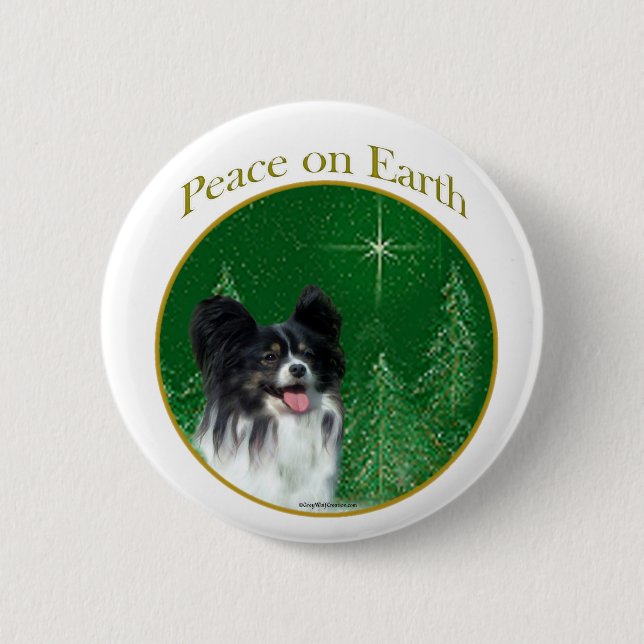 Badge Rond 5 Cm Papillon Peace (Devant)