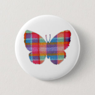 Badge Rond 5 Cm Papillon Pink Clipart Cute Flying Wings Nature