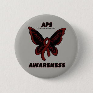 Badge Rond 5 Cm Papillon/sensibilisation...APS