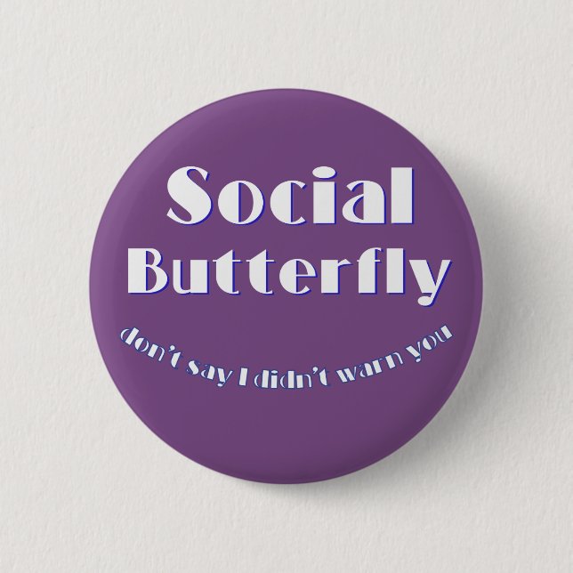 Badge Rond 5 Cm Papillon social (Devant)
