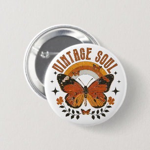 Badge Rond 5 Cm Papillon Soul vintage