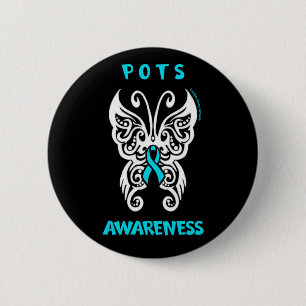 Badge Rond 5 Cm Papillon/Tribal...Bouton POTS