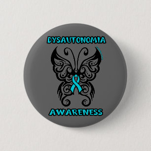 Badge Rond 5 Cm Papillon/Tribal...Dysautonomia
