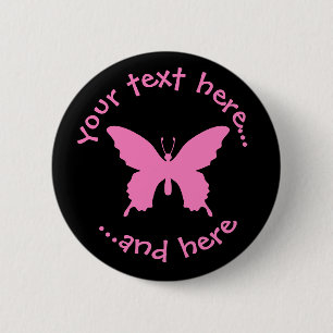 Badge Rond 5 Cm Papillon Ulysse