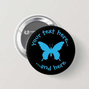 Badge Rond 5 Cm Papillon Ulysse