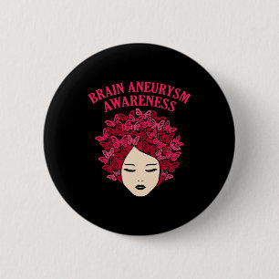 Badge Rond 5 Cm Papillons Cerveau Aneurie Sensibilisation Mois Sou