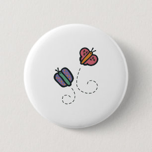 Badge Rond 5 Cm papillons de dessin animé mignons et drôles
