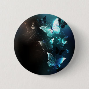 Badge Rond 5 Cm Papillons de nuit à la menthe