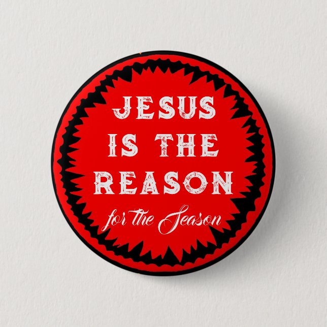 Badge Rond 5 Cm Papine de Noël Jésus (Devant)