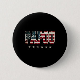 Badge Rond 5 Cm Papou Fête des Pères Drapeau Américain Cadeau 4 Ju