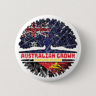 Badge Rond 5 Cm Papouasie Nouvelle-Guinée Papouasie Australian Aus