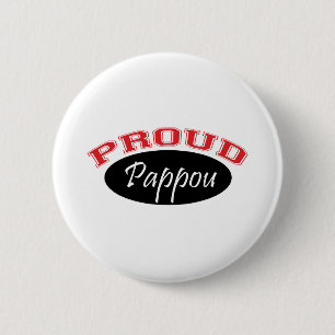 Badge Rond 5 Cm Pappou fier (noir et rouge)