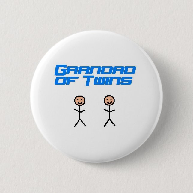 Badge Rond 5 Cm papy des jumeaux (Devant)