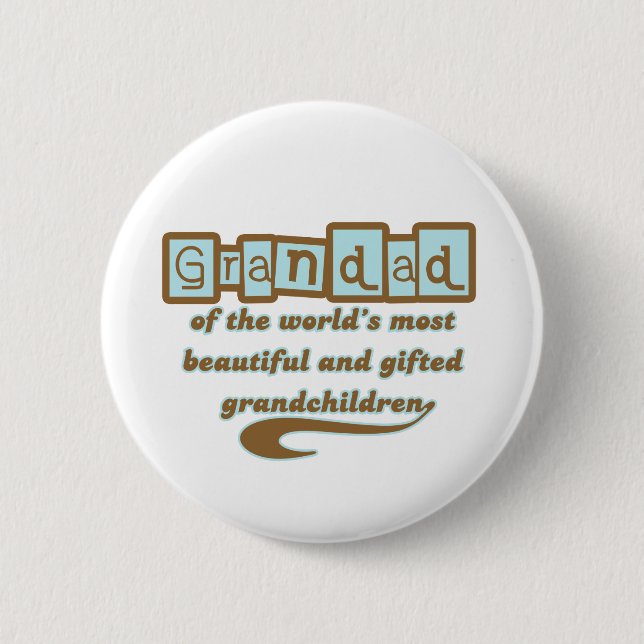 Badge Rond 5 Cm Papy des petits-enfants doués (Devant)