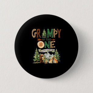Badge Rond 5 Cm Papy du premier anniversaire du seul campeur heure