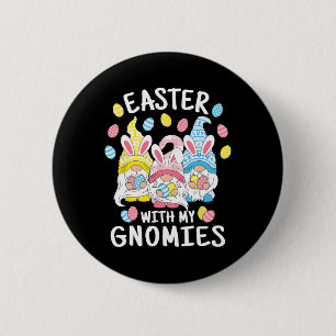 Badge Rond 5 Cm Pâques Amusantes Avec Mes Gnomies Joyeux Bunn Gnom