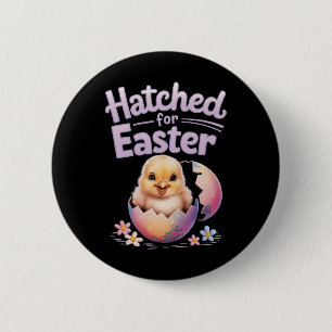 Badge Rond 5 Cm Pâques Byby Chicks éclos pour Pâques