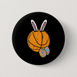 Badge Rond 5 Cm Pâques Bysketbyll Bunny Rabbit Sports Hommes Garço