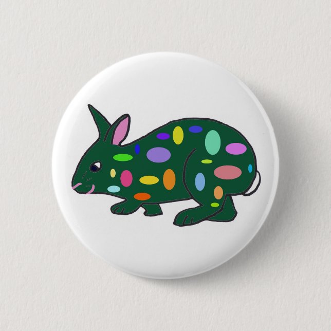 Badge Rond 5 Cm Pâques Lapin pin (Devant)