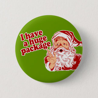 Badge Rond 5 Cm Paquet énorme de Santa