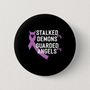 Badge Rond 5 Cm Par Des Démons Gardés Par Des Anges Mettent Fin À 