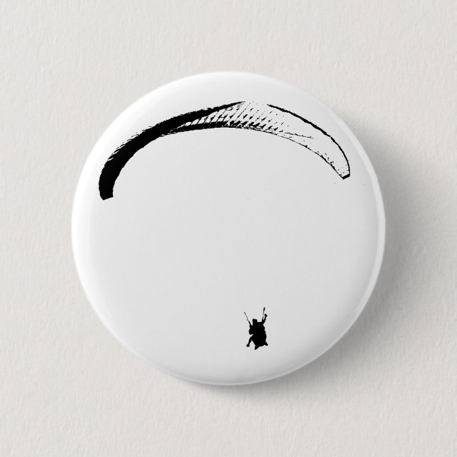 Badge Rond 5 Cm Parachute noir et blanc - boutons (Devant)