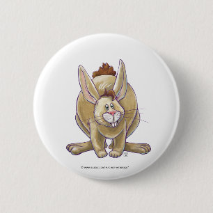 Badge Rond 5 Cm Parade animalière sur lapin mignon