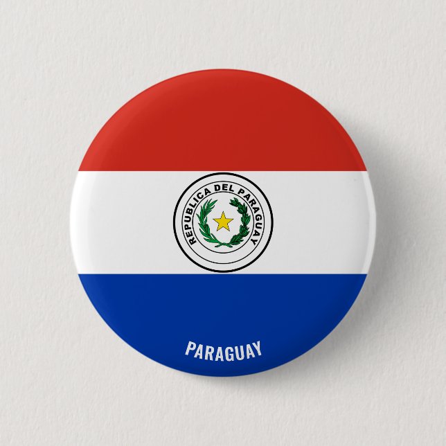 Badge Rond 5 Cm Paraguay Drapeau charmant patriotique (Devant)