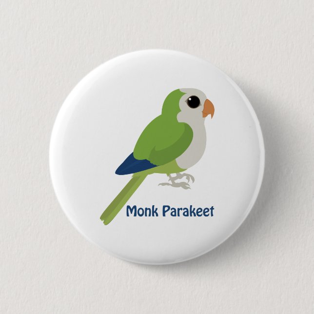 Badge Rond 5 Cm Parakeet moine mignonne (Devant)