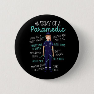 Badge Rond 5 Cm Paramedic Anatomy of An Paramedic