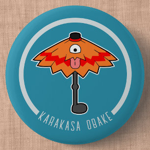 Badge Rond 5 Cm Parapluie de dessin mignon Fantôme   Yokai japonai