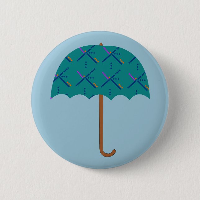 Badge Rond 5 Cm Parapluie de tapis de l'aéroport PDX (Devant)