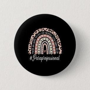 Badge Rond 5 Cm Paraprofessionnel Vie Boho Léopard Arc-en-ciel Ret