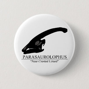 Badge Rond 5 Cm Parasaurolophus
