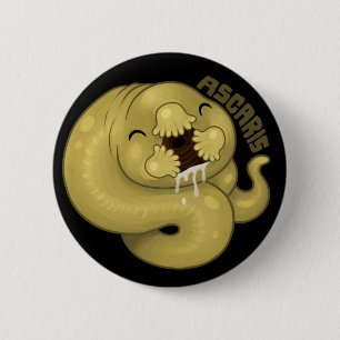 Badge Rond 5 Cm PARASITES : Ascaride