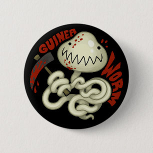 Badge Rond 5 Cm PARASITES : Ver de Guinée