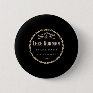 Badge Rond 5 Cm Parc d'État du lac Norman North Carolina Vélo tout